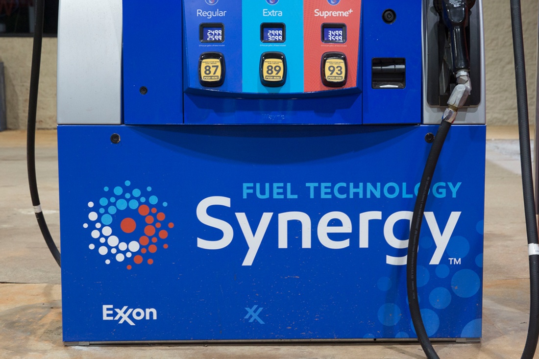 exxon synergy dispenser printed graphic