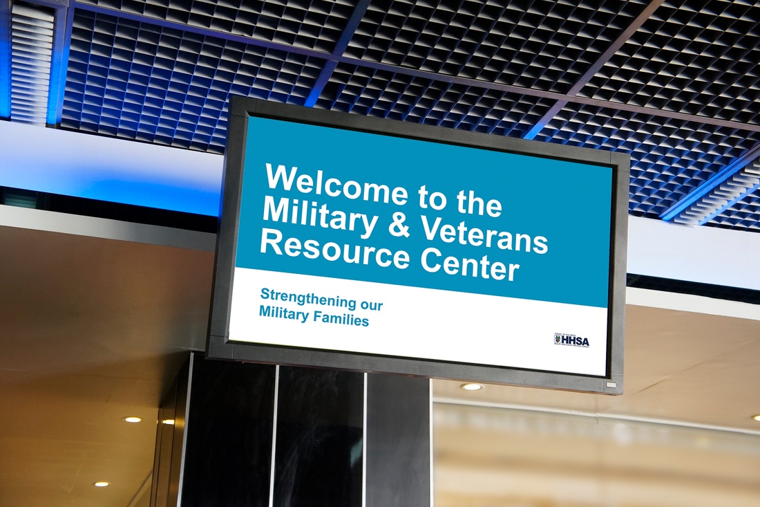 county of san diego military resource center digital signage
