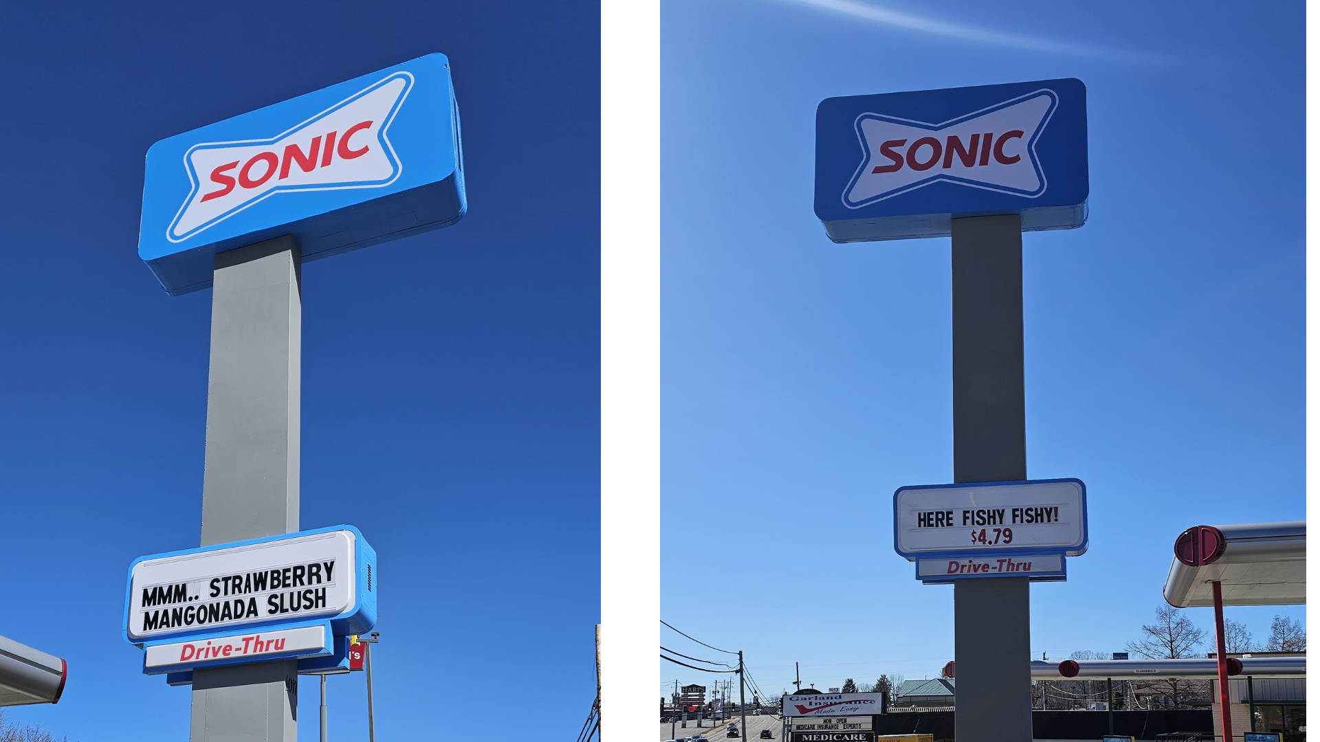Flex Face Pylon Signs for Sonic