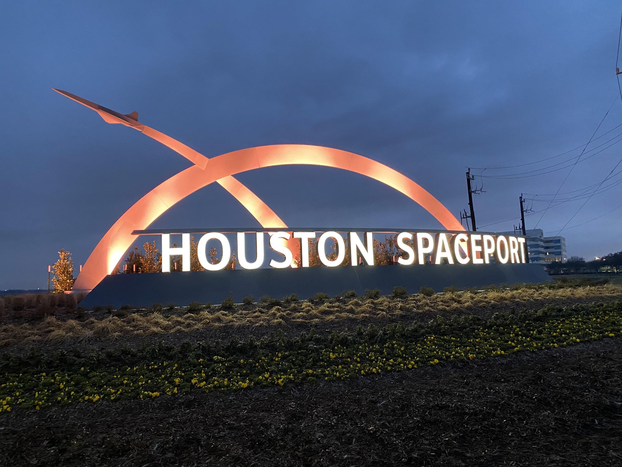 Houston Spaceport sign