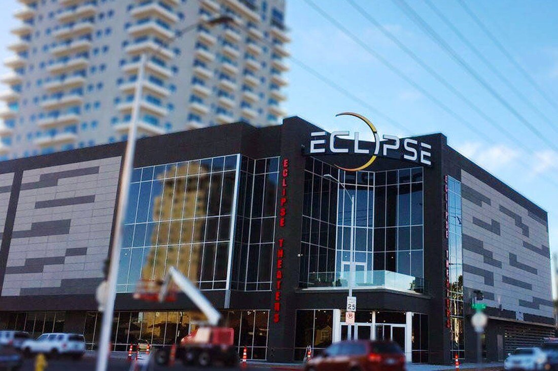 Eclipse Theater Custom Signage At Night