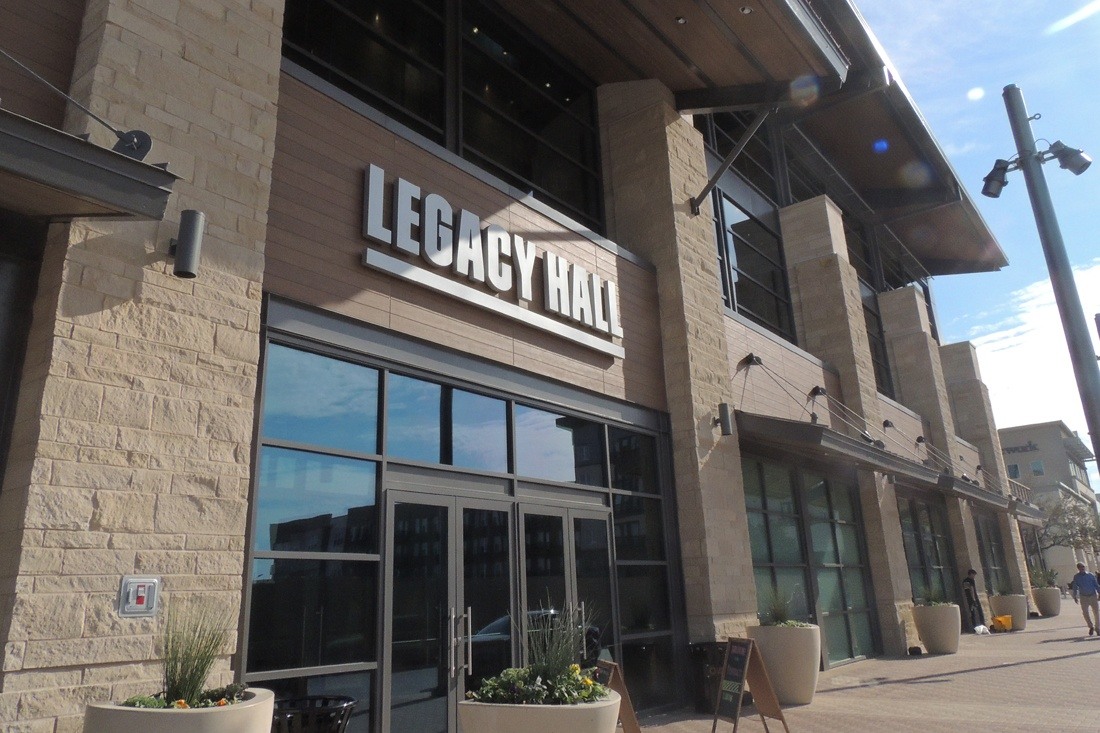 Legacy hall channel letters entrance sign