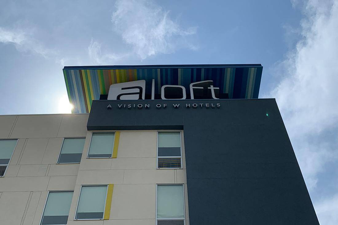 aloft channel letters