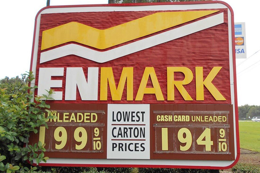 Old Enmarket Price Sign