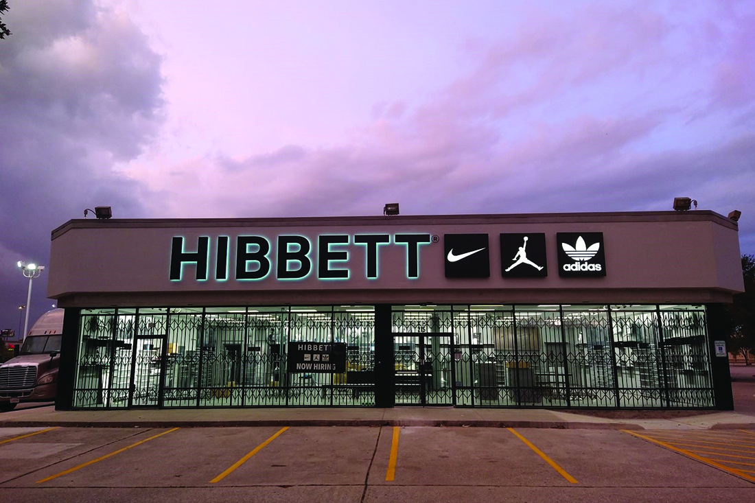 Hibbett sporting goods signage and installation