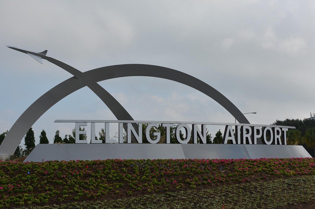 Custom sign for houston airport system