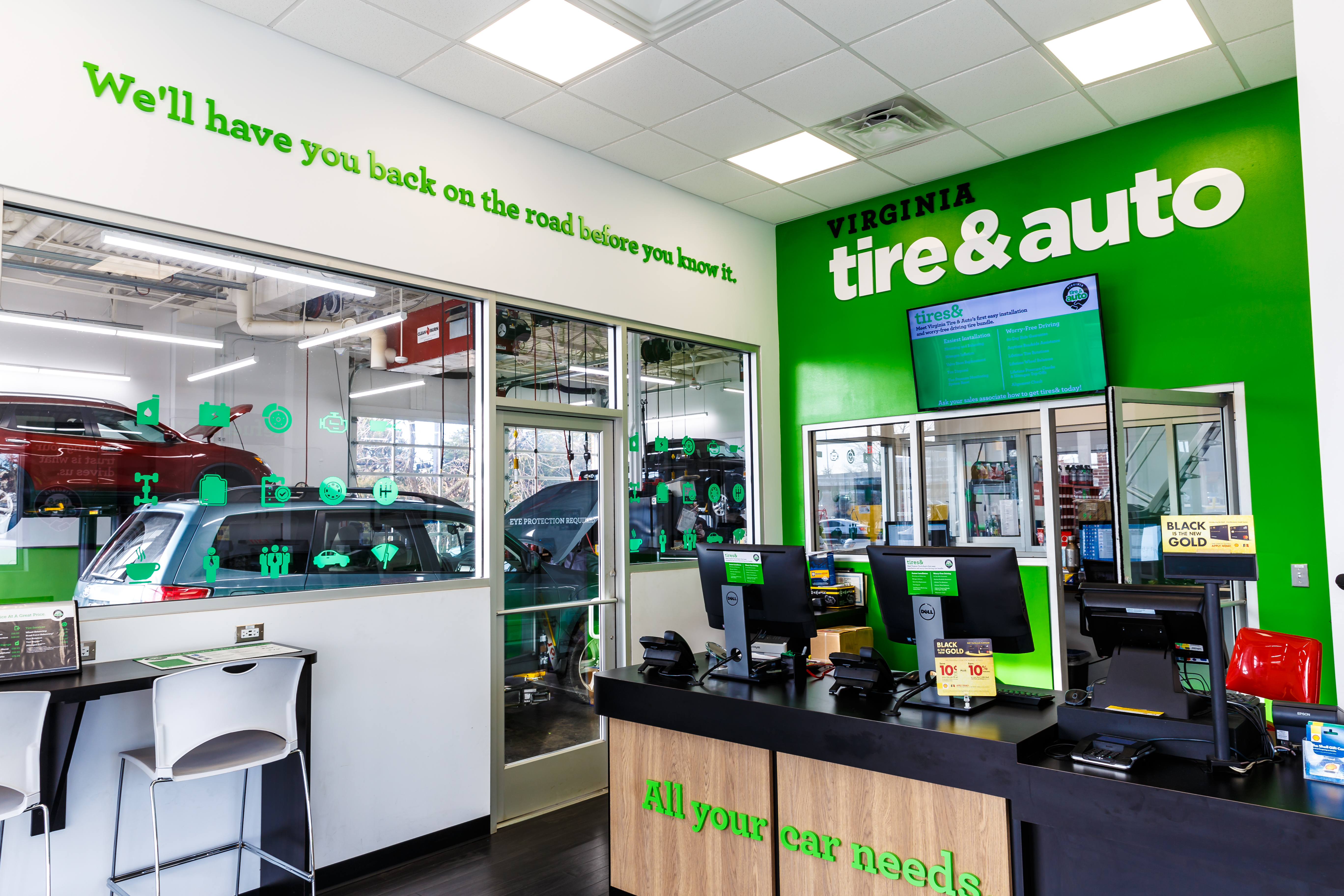 Virginia Tire & Auto Interior Graphics, Window Graphics