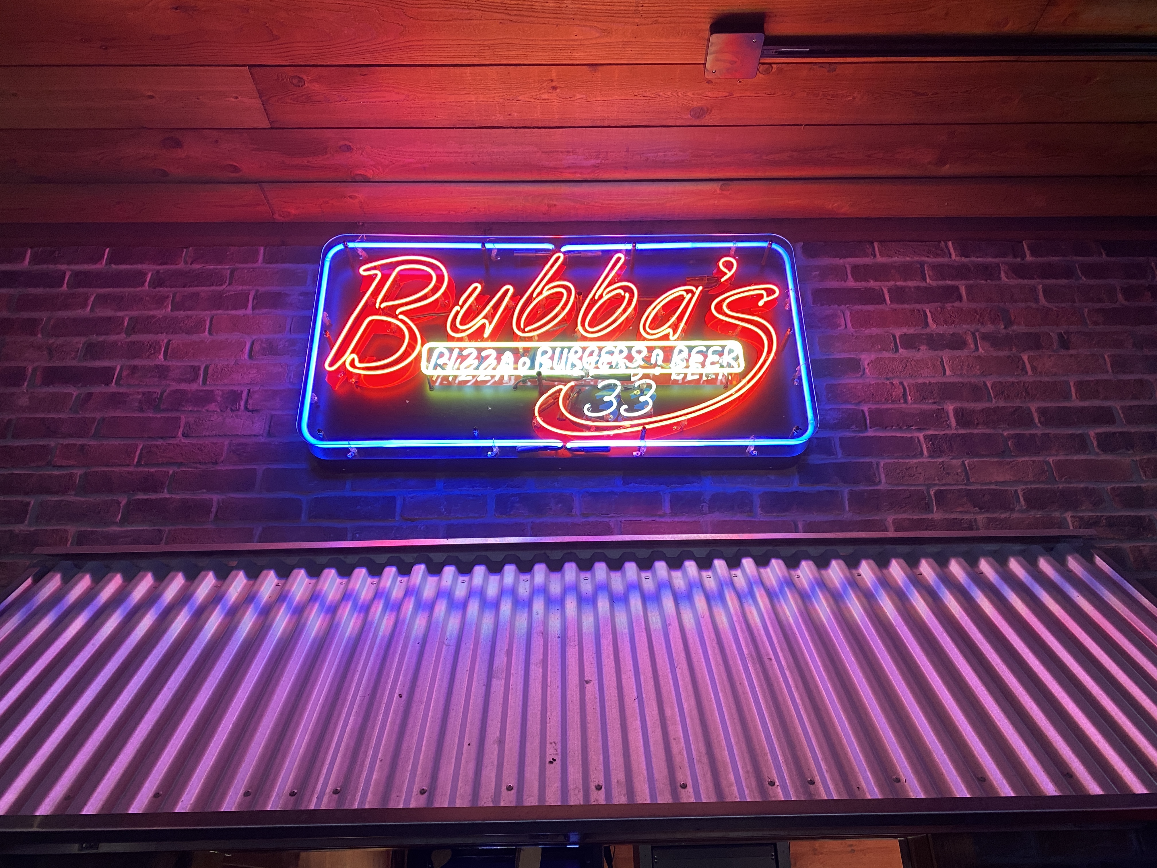 Bubba's 33 Interior Neon Sign