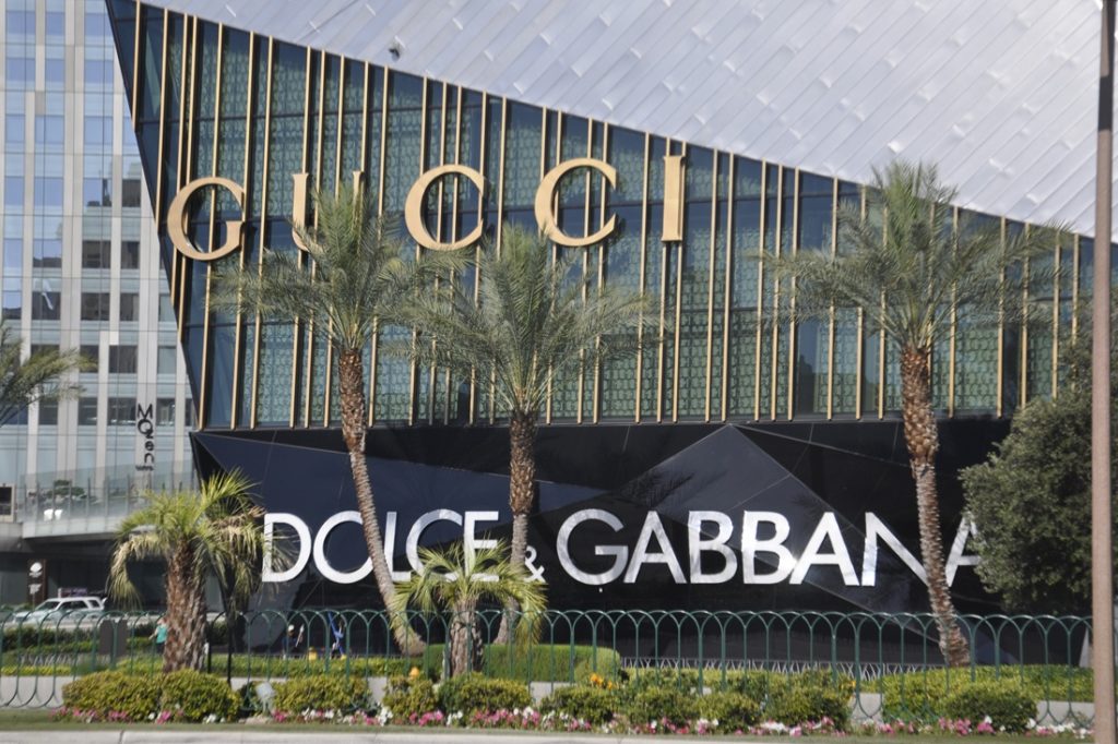 gucci and dolce and gabbana custom signage