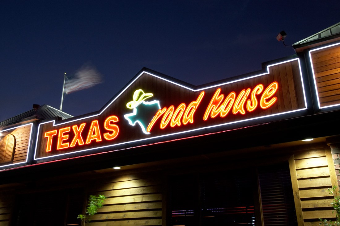 texas roadhouse neon open face channel letters