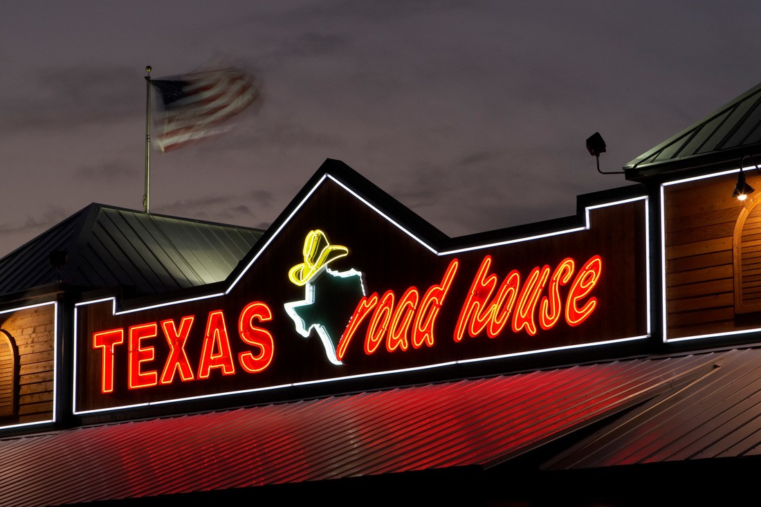 Texas Roadhouse Neon open face Channel Letters