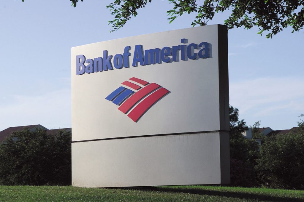 Bank of America monument sign