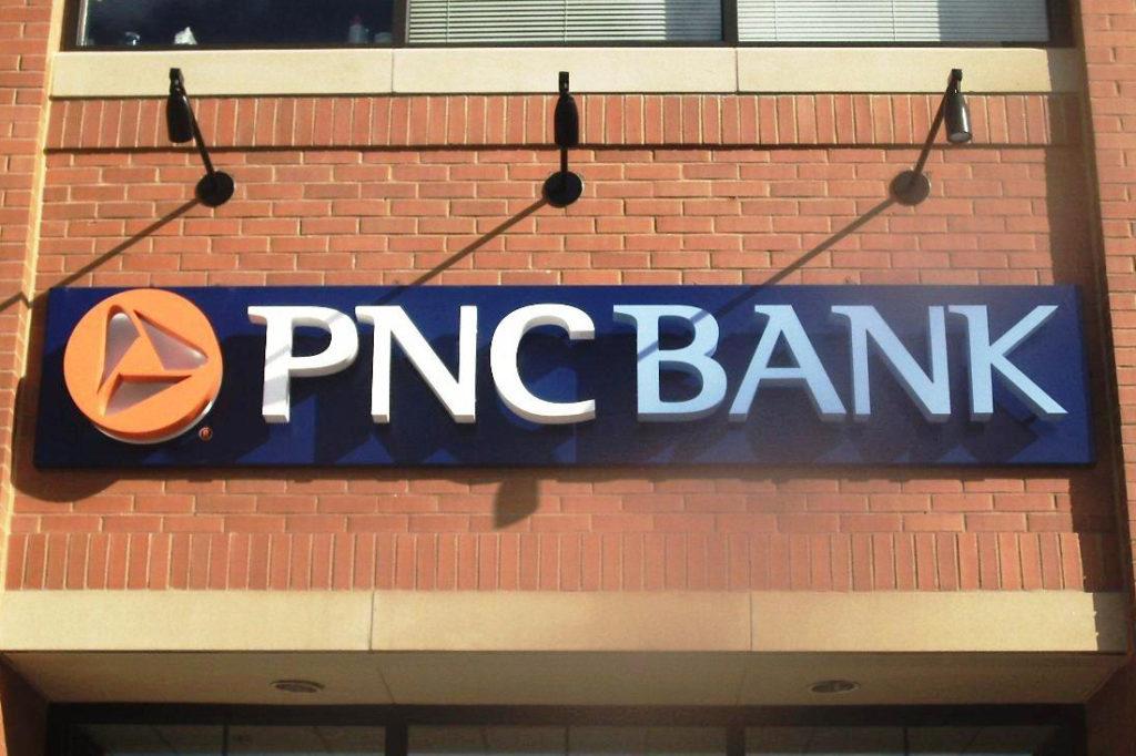 PNC bank channel letters and logo