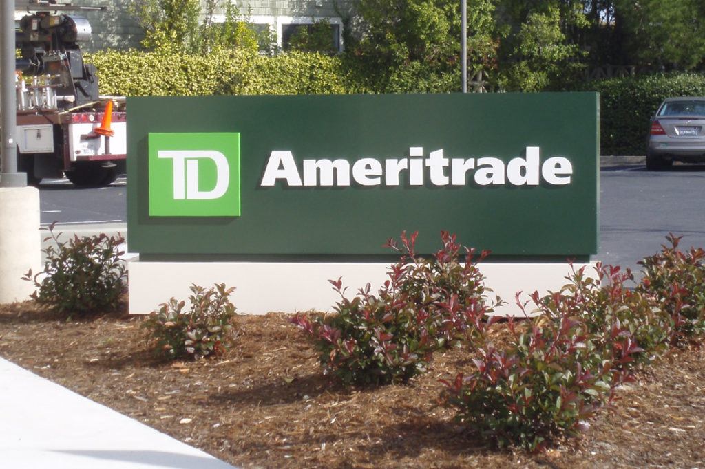 TD Ameritrade monument sign